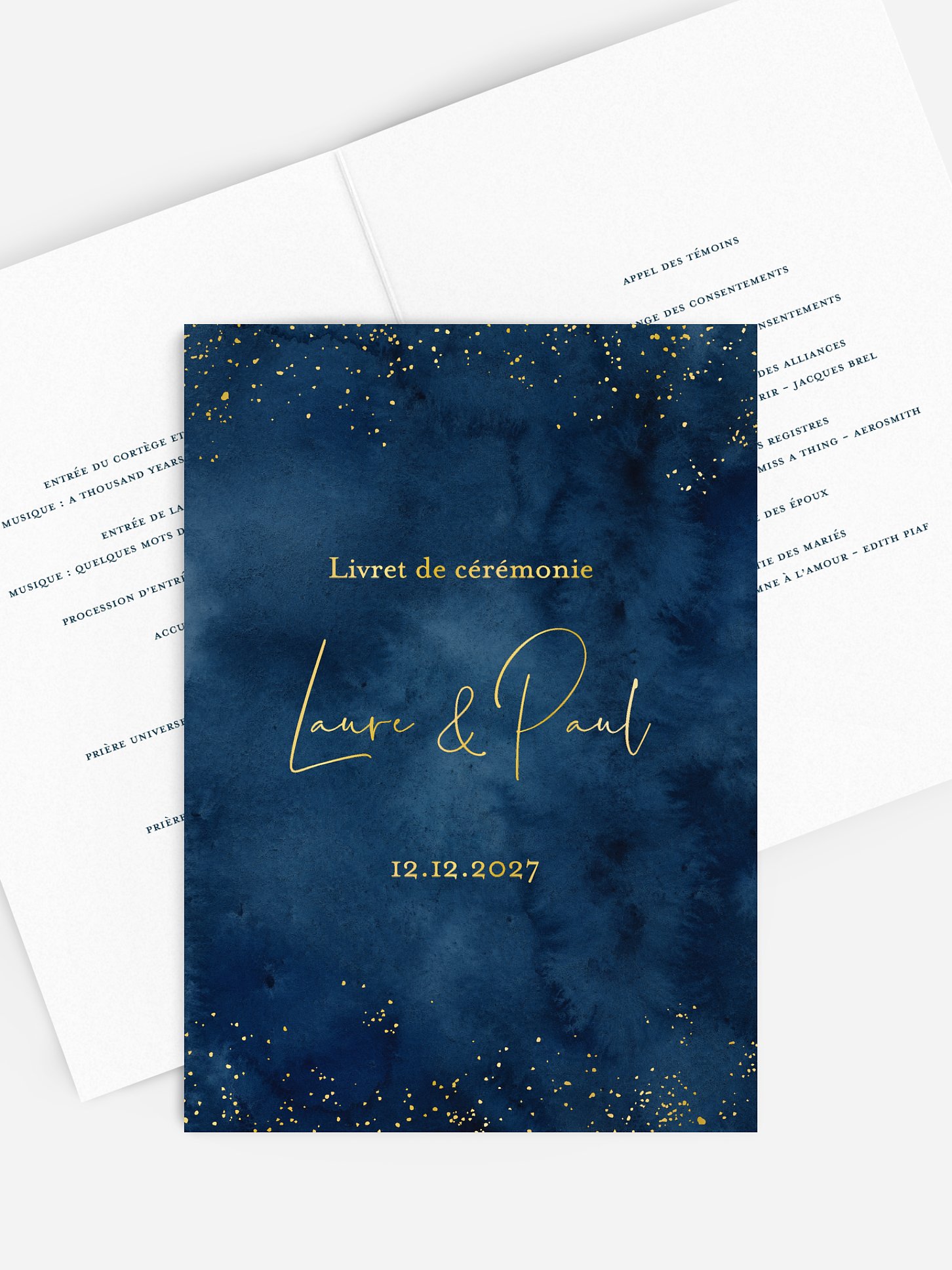 Livret de messe mariage Nuit intense