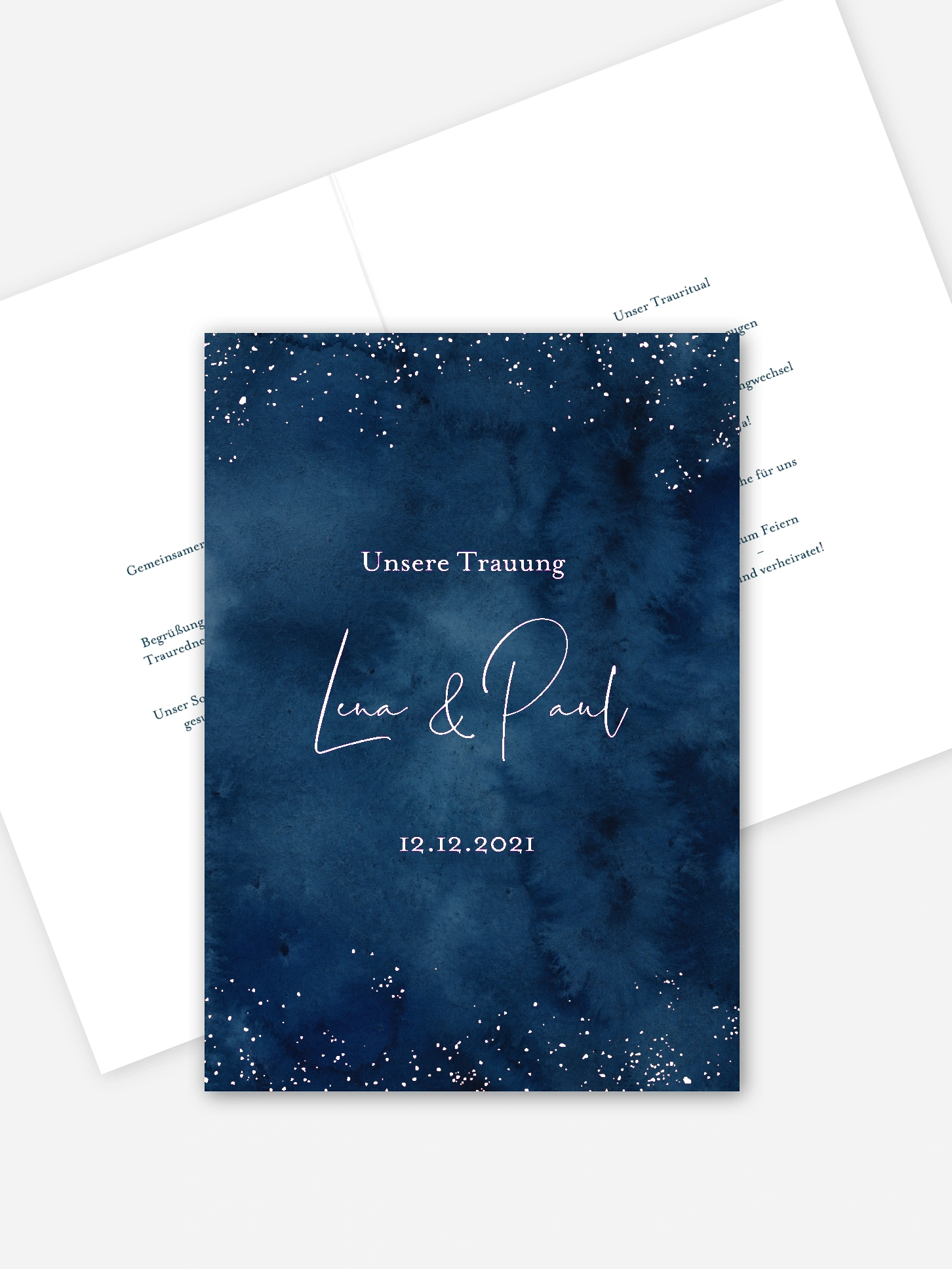 Kirchenheft Hochzeit Night Sky