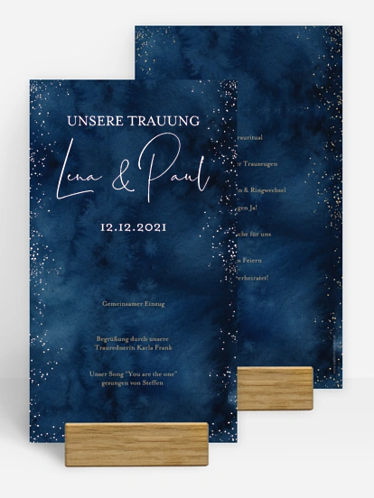 Kirchenheft Hochzeit Night Sky