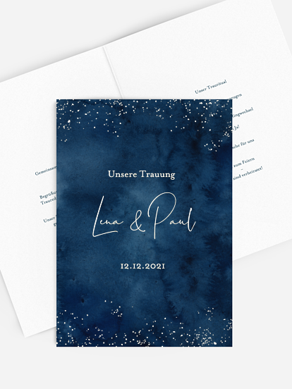 Kirchenheft Hochzeit Night Sky