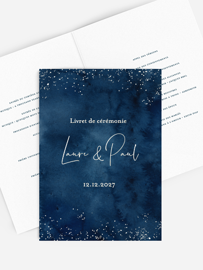 Livret de messe mariage Nuit intense