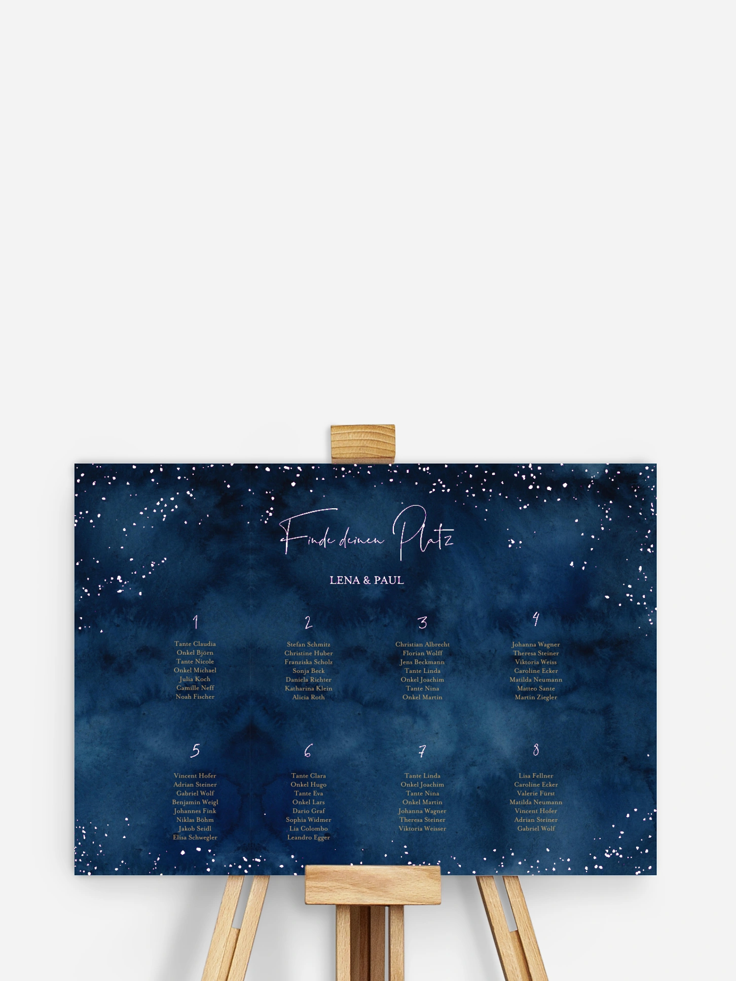 Sitzplan Plakat Night Sky