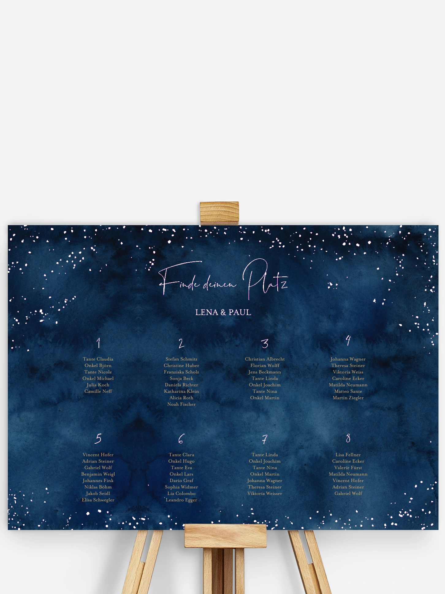 Sitzplan Plakat Night Sky