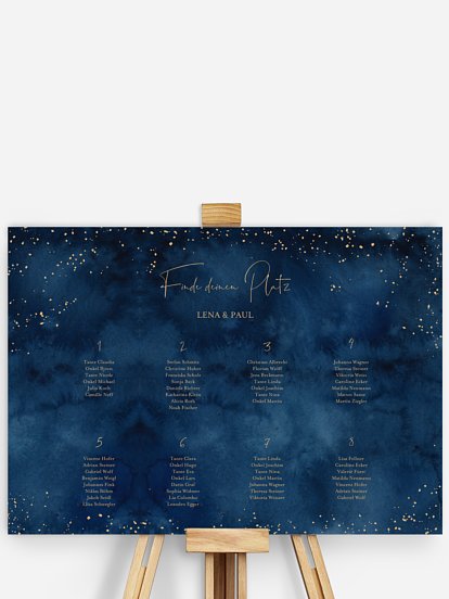 Sitzplan Plakat Night Sky