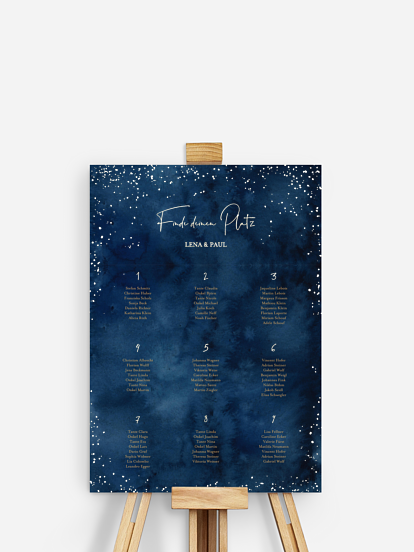 Sitzplan Plakat Night Sky