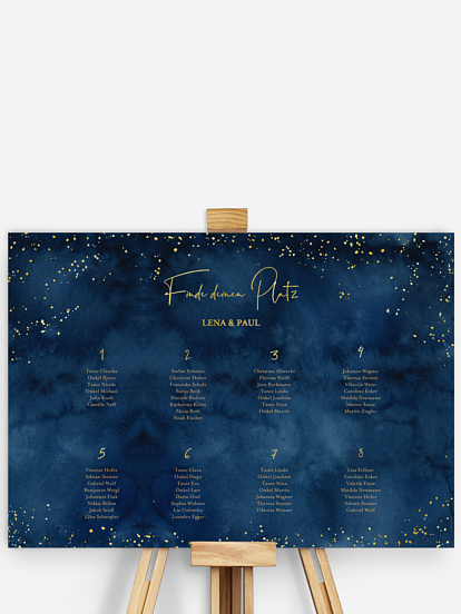 Sitzplan Plakat Night Sky