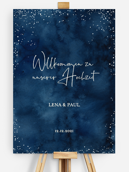 Willkommensschild Night Sky