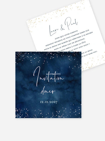 Carton d'invitation Nuit intense