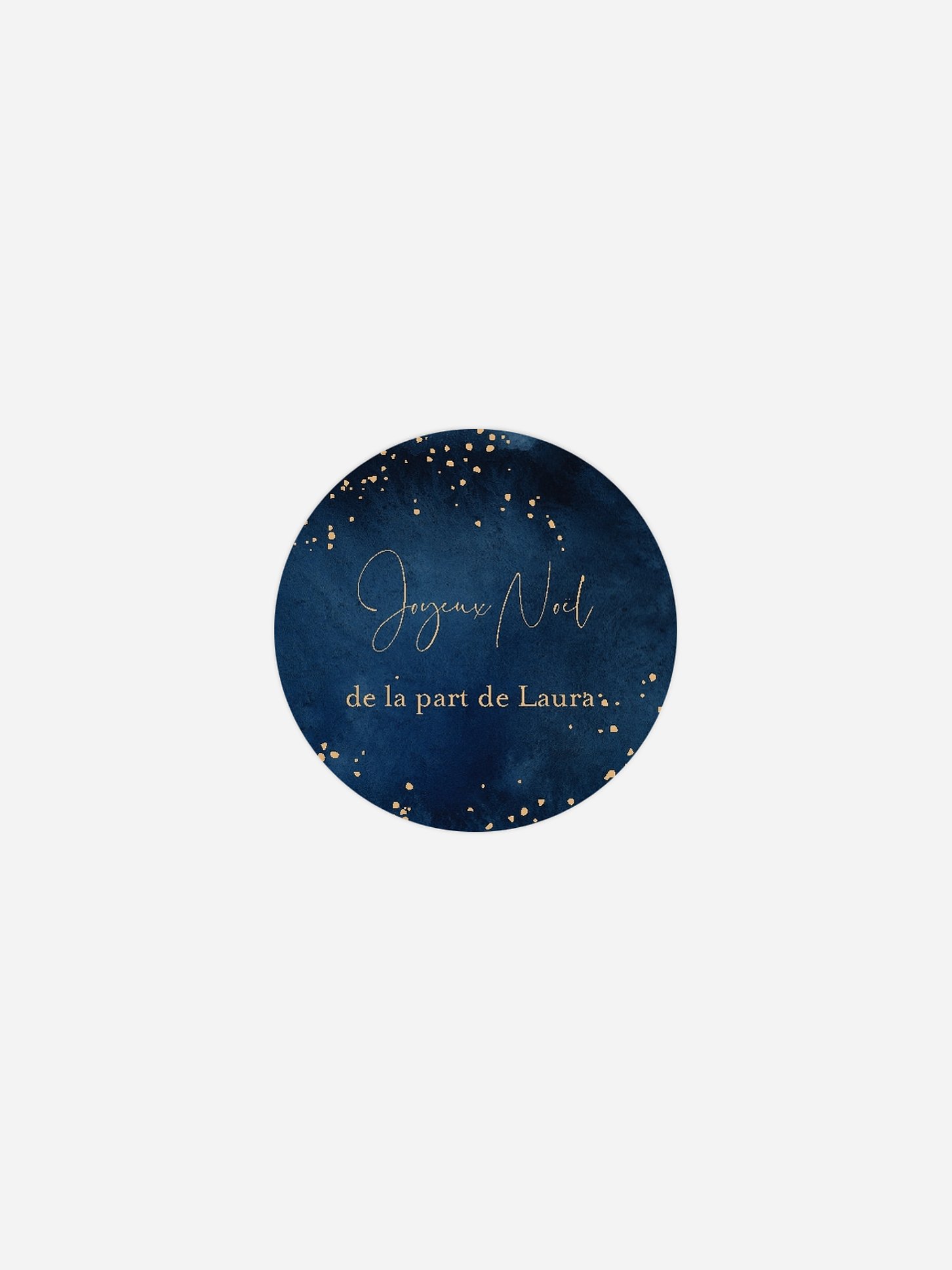 Étiquette cadeau Noël Nuit intense