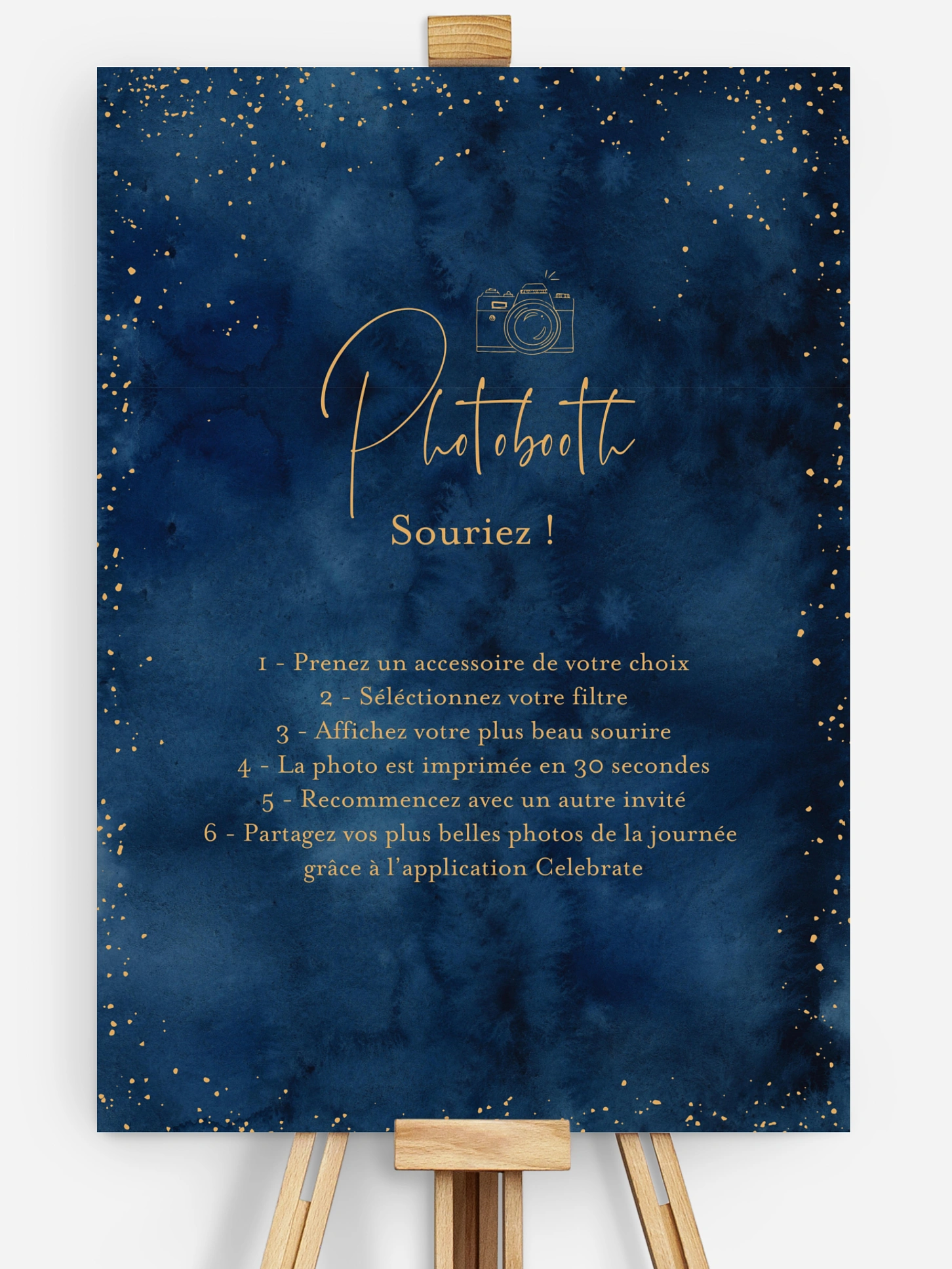 Affiche photobooth mariage Nuit intense