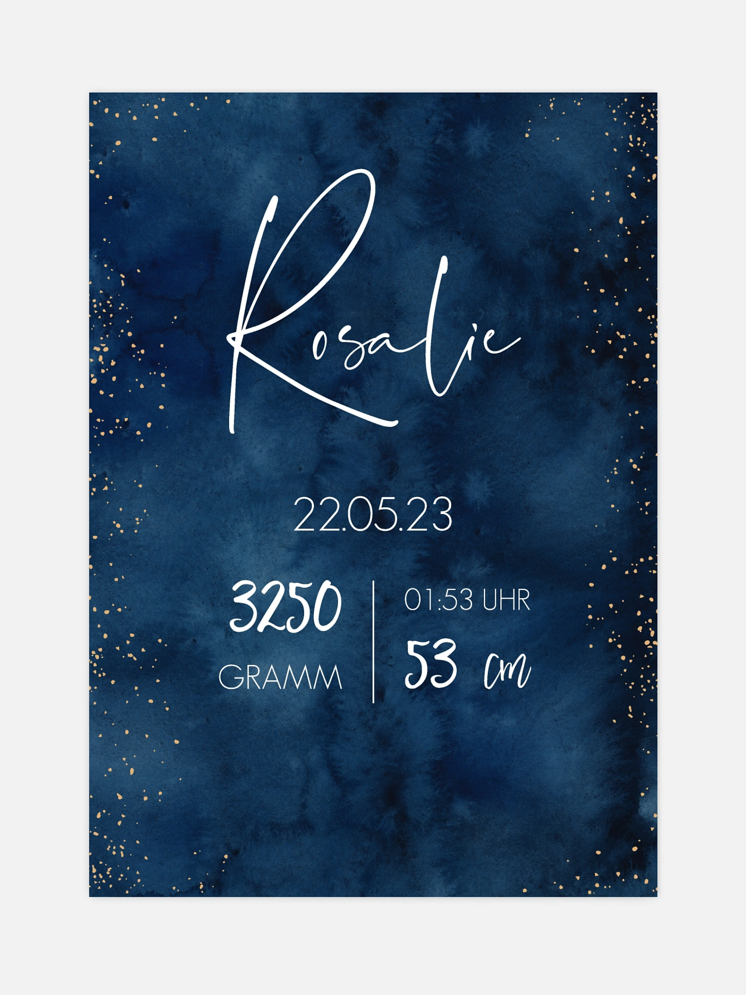 Poster Geburt Night Sky