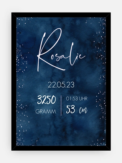 Poster Geburt Night Sky