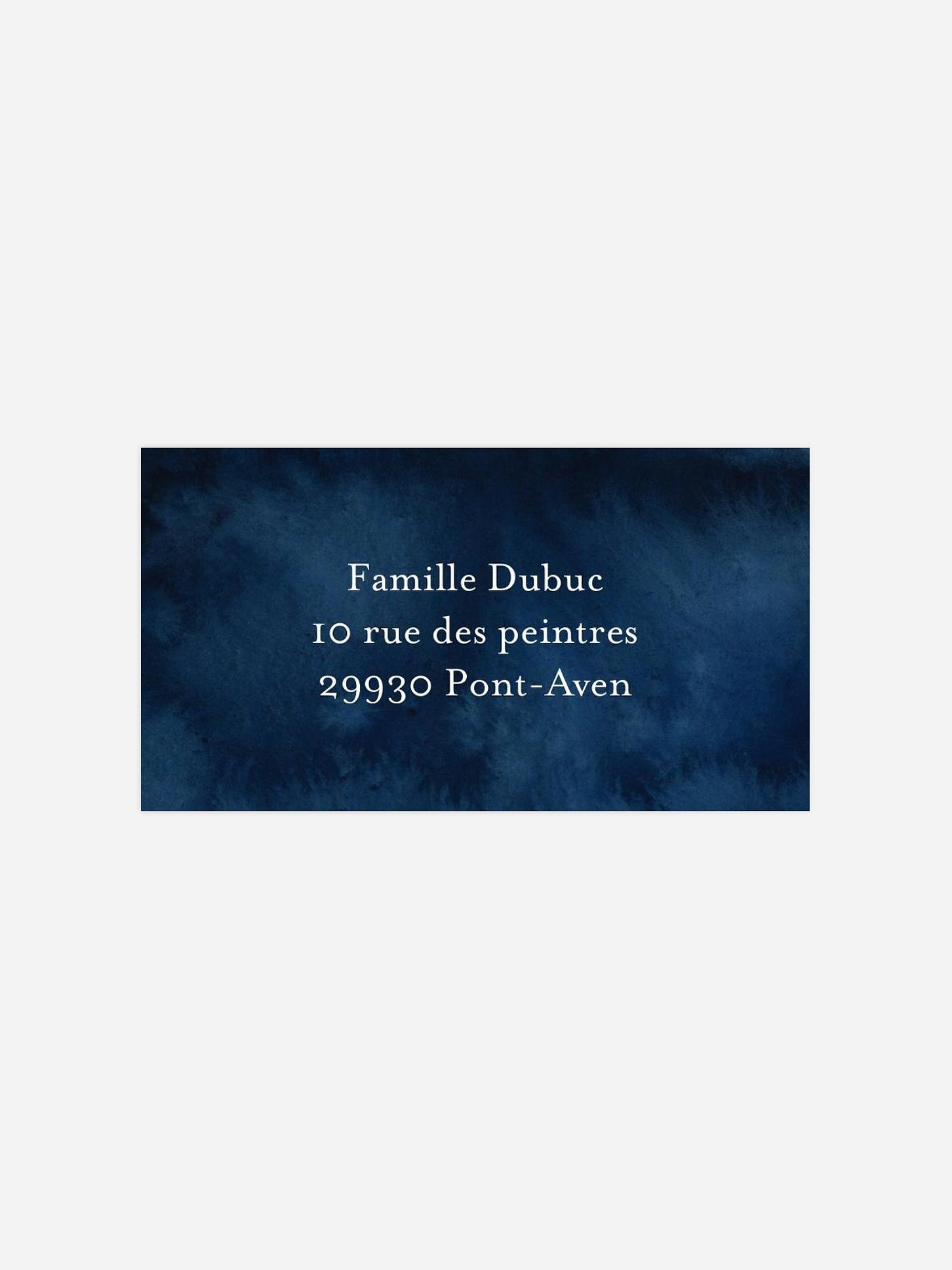 Étiquette destinataire mariage Nuit intense