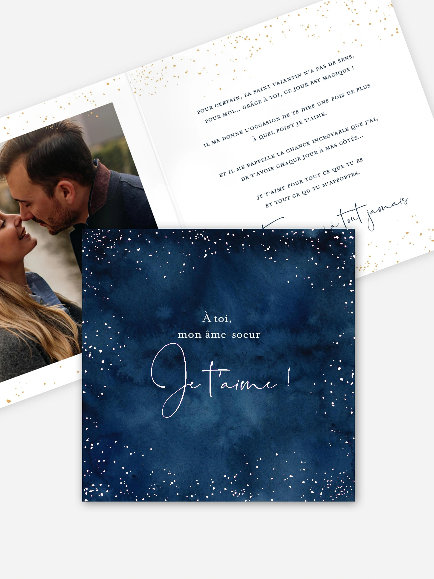 Carte Saint Valentin Nuit intense