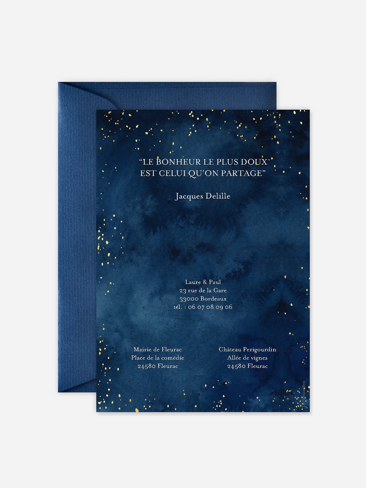 Faire-part de mariage Nuit intense