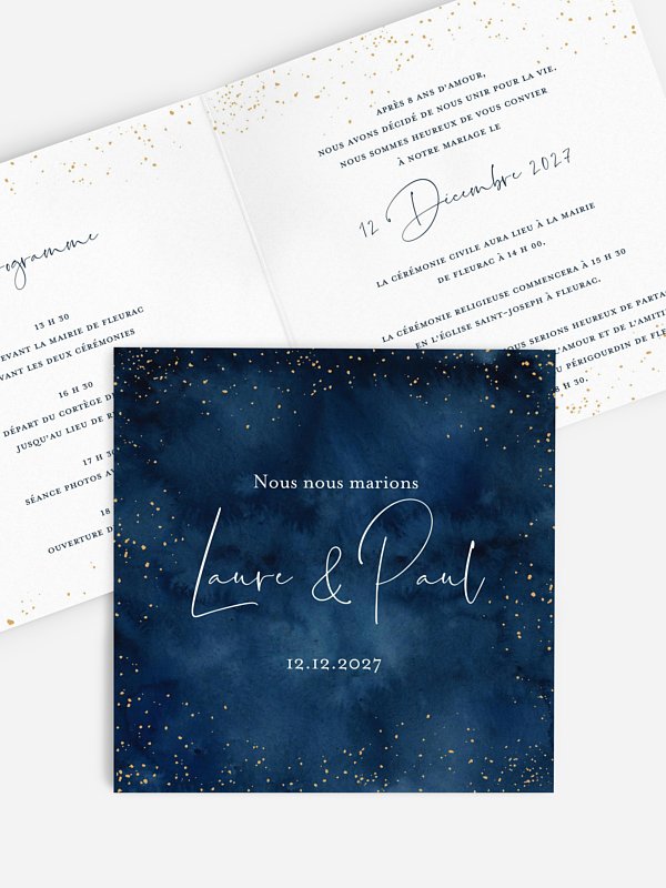 Faire-part de mariage Nuit intense
