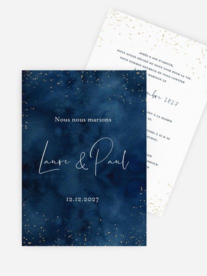 Faire-part de mariage Nuit intense