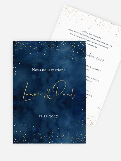 Faire-part de mariage Nuit intense