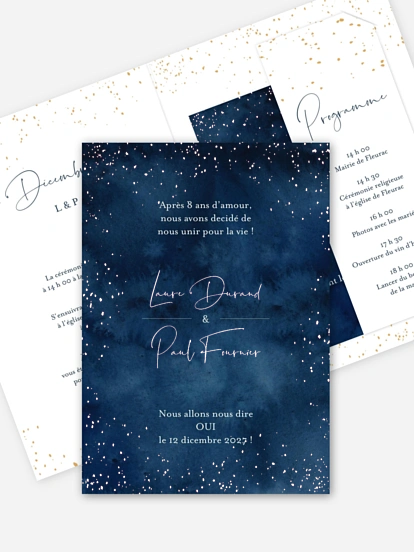 Faire-part de mariage Nuit intense