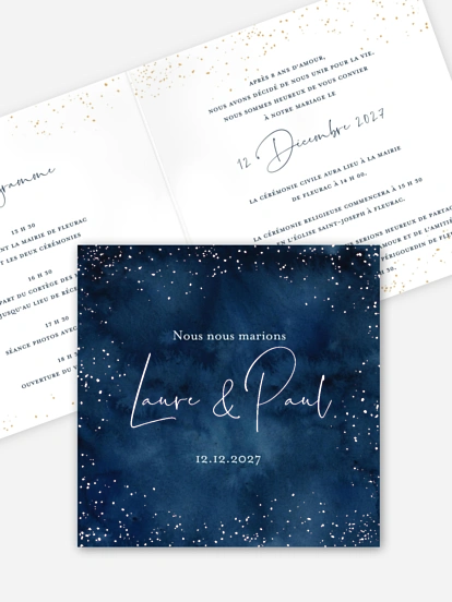 Faire-part de mariage Nuit intense