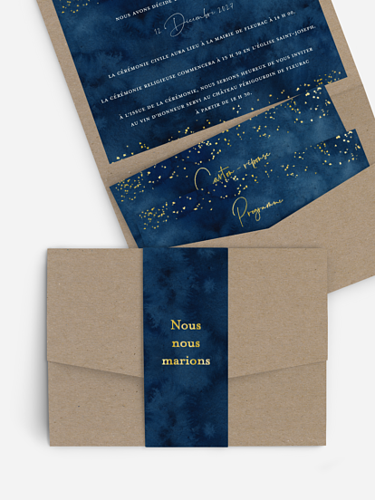 Faire-part de mariage Nuit intense