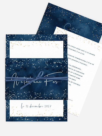 Faire-part de mariage Nuit intense