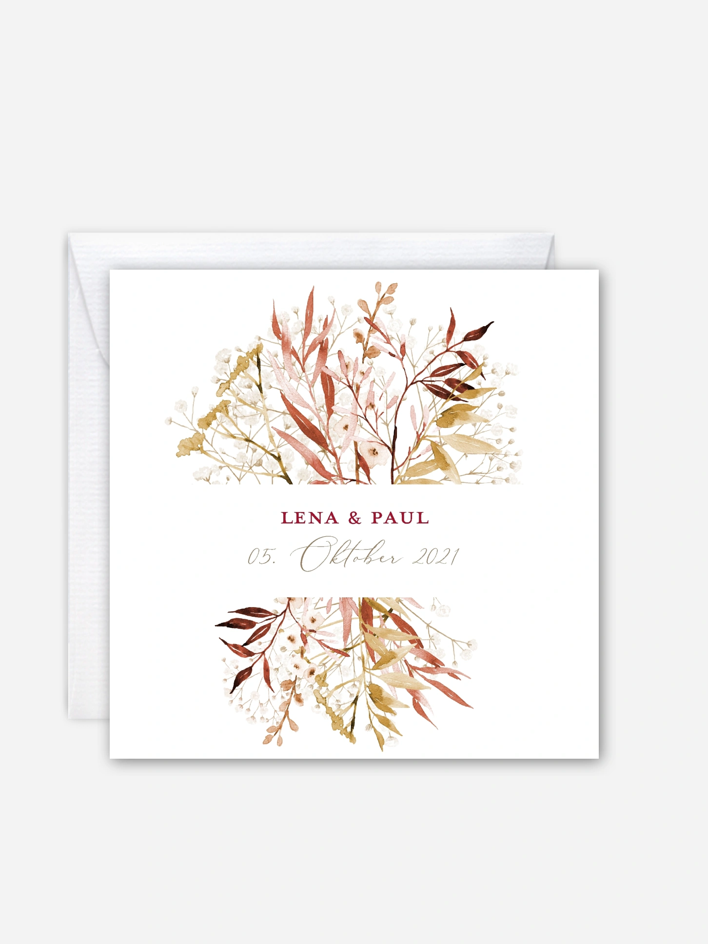 Hochzeitseinladung Dried Bouquet