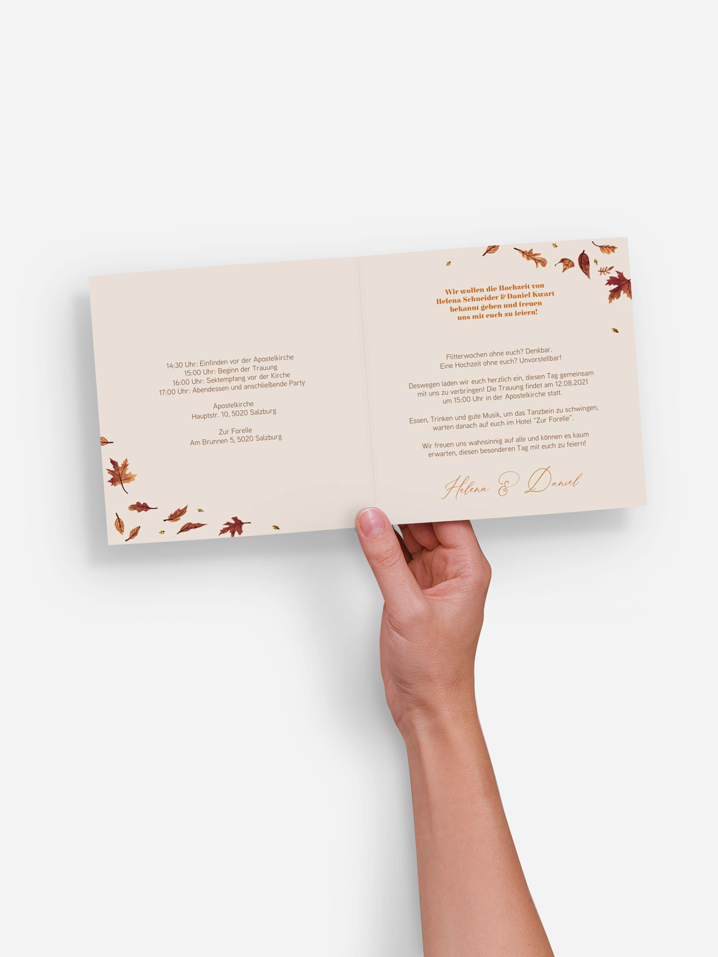 Hochzeitseinladung Herbstbrise
