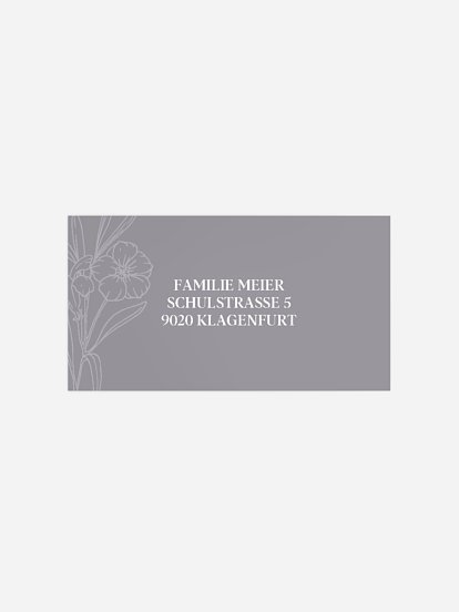 Empfängeraufkleber Trauer Herbstblüte