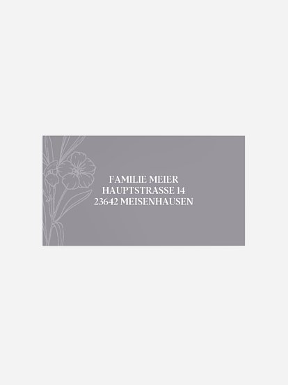 Empfängeraufkleber Trauer Herbstblüte