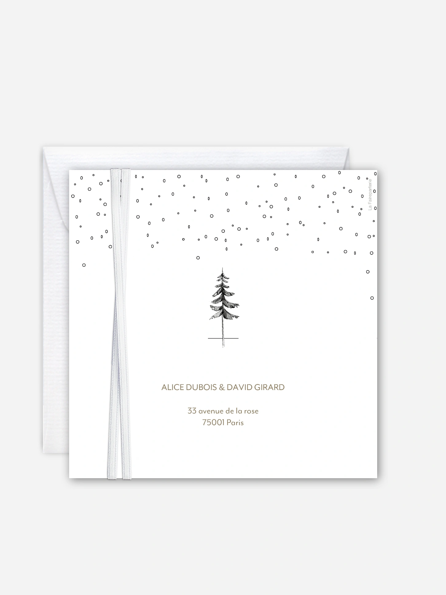 Faire-part de mariage Forêt de pins
