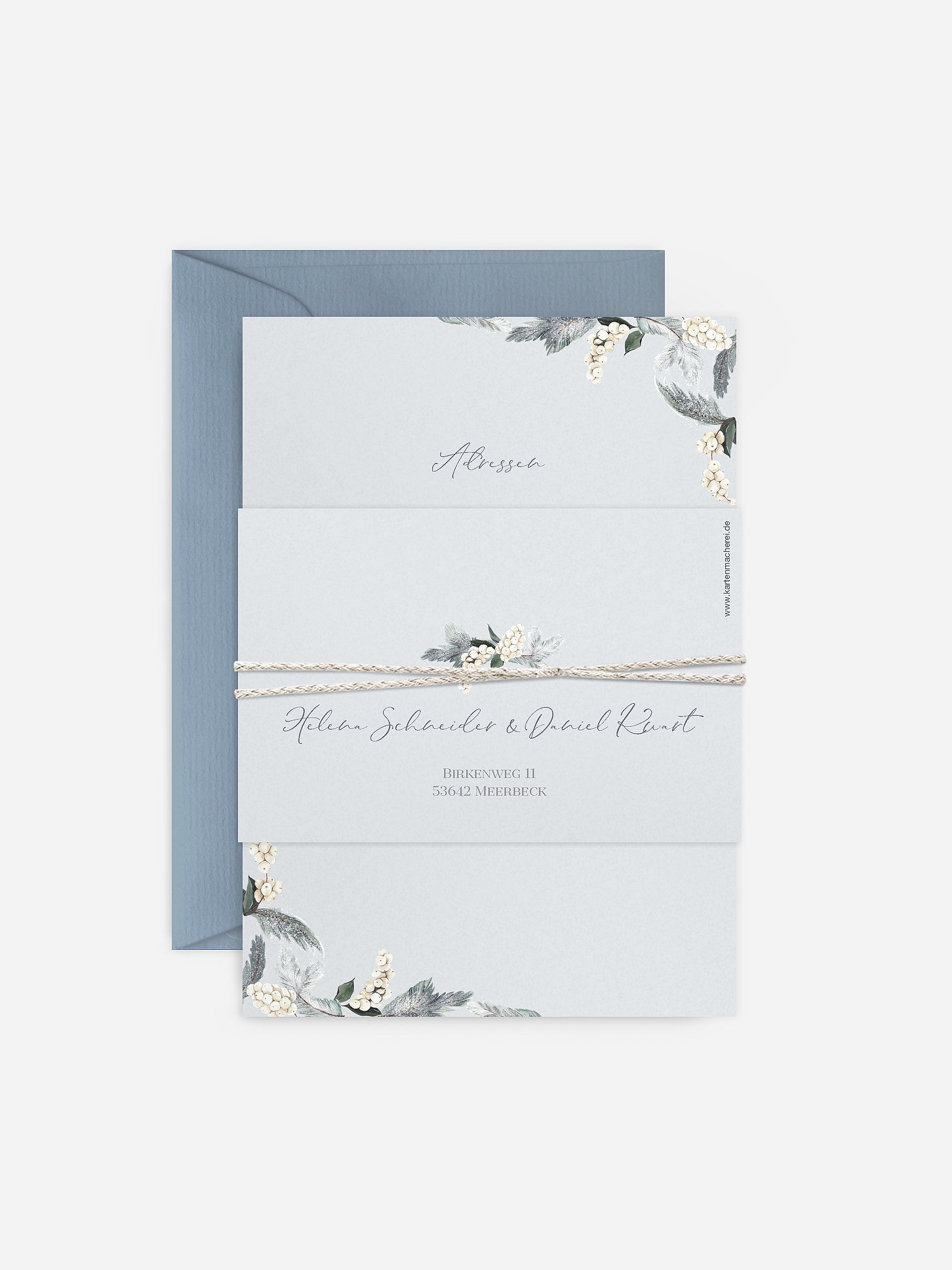 Hochzeitseinladung Iced Greenery