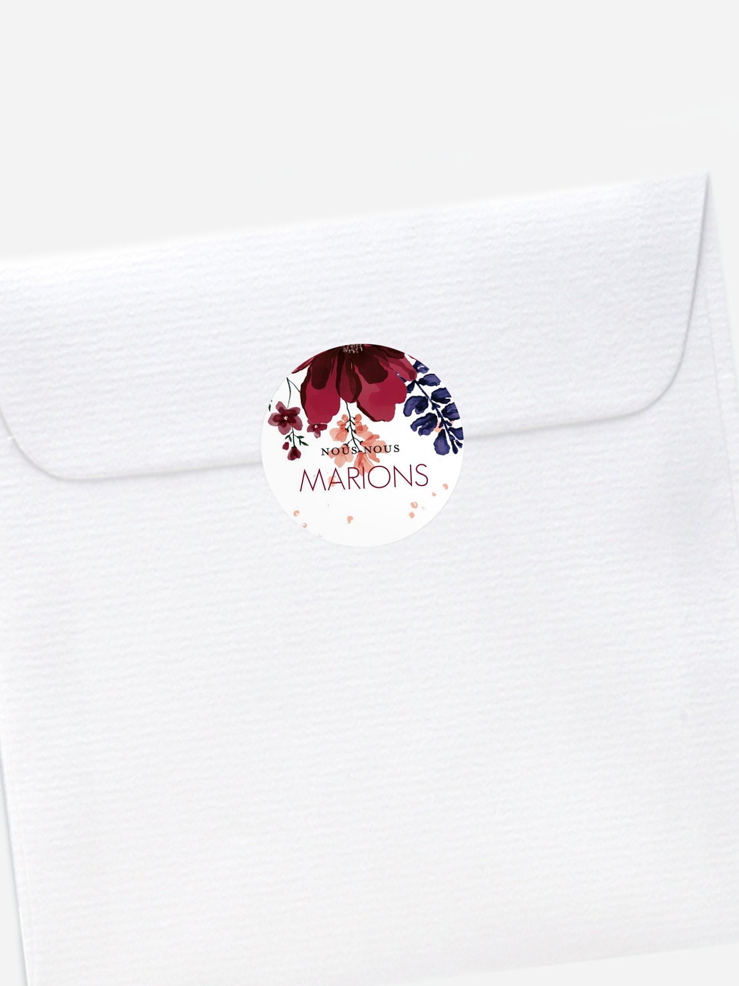Stickers mariage Bouquet rouge