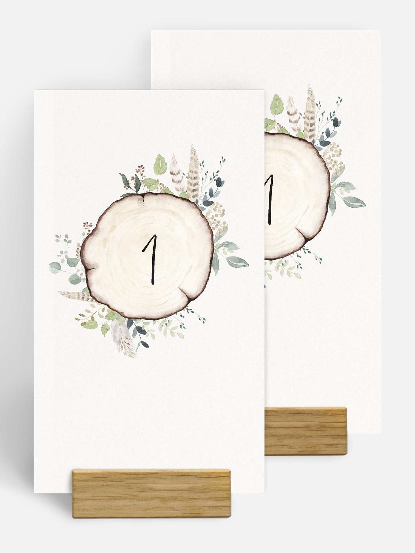 Numéro de table mariage Amour des bois