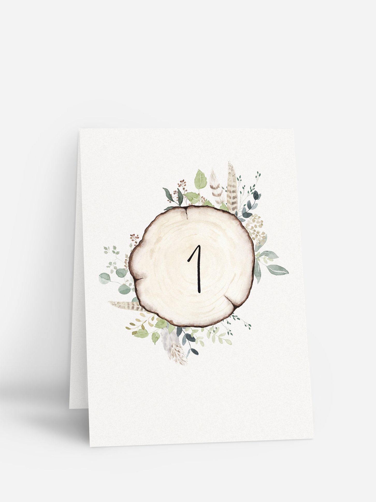 Numéro de table mariage Amour des bois