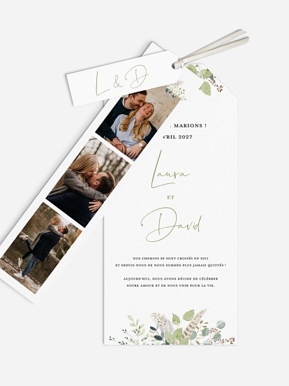 Faire-part de mariage Amour des bois