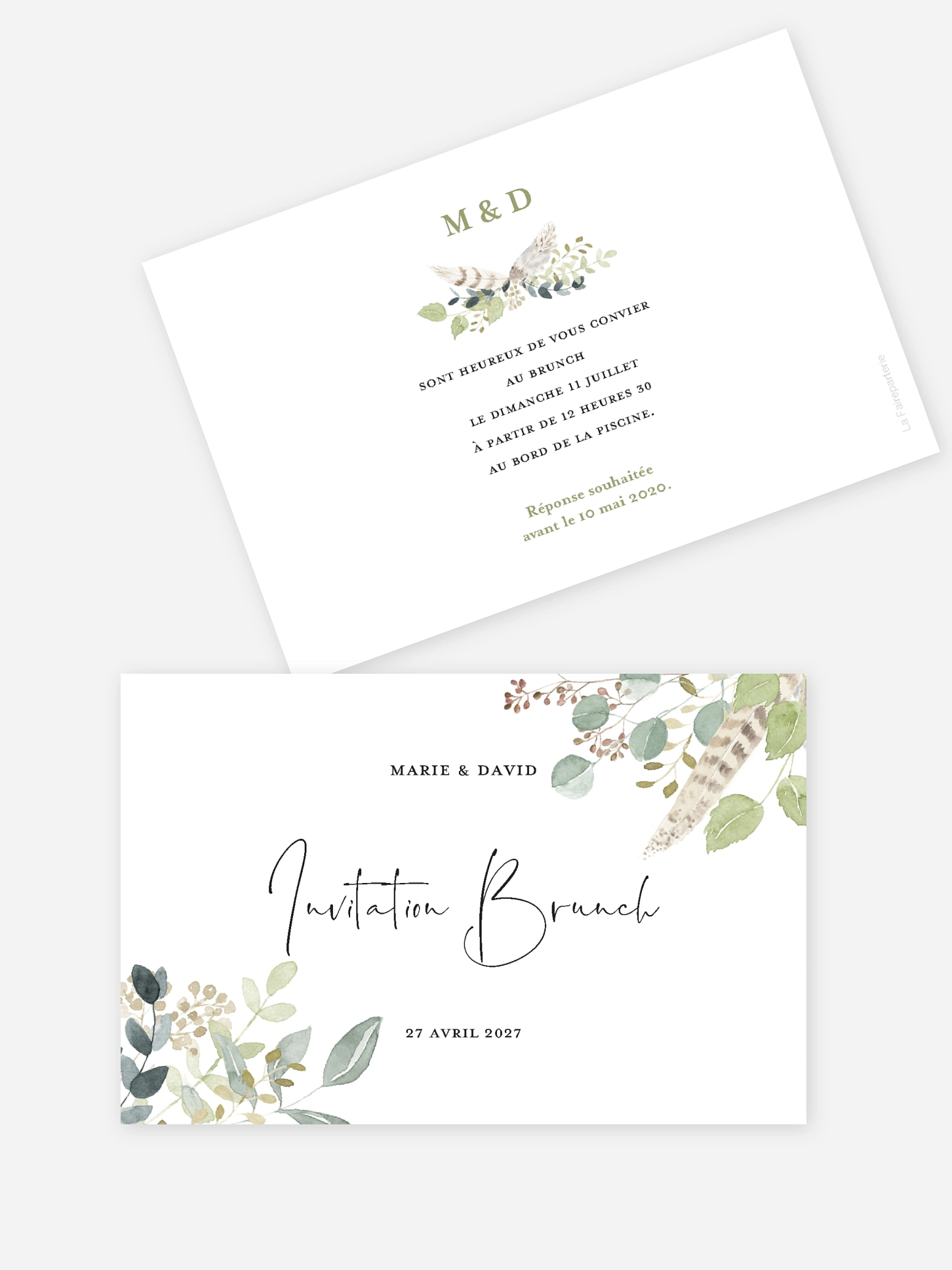 Carte brunch Amour des bois