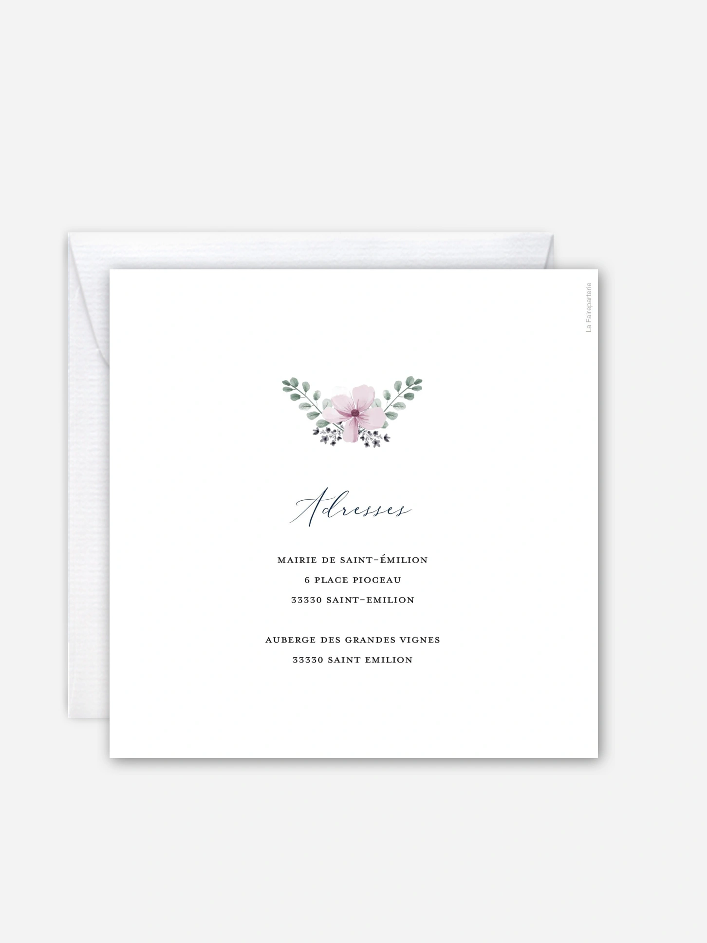 Faire-part de mariage Songes fleuris
