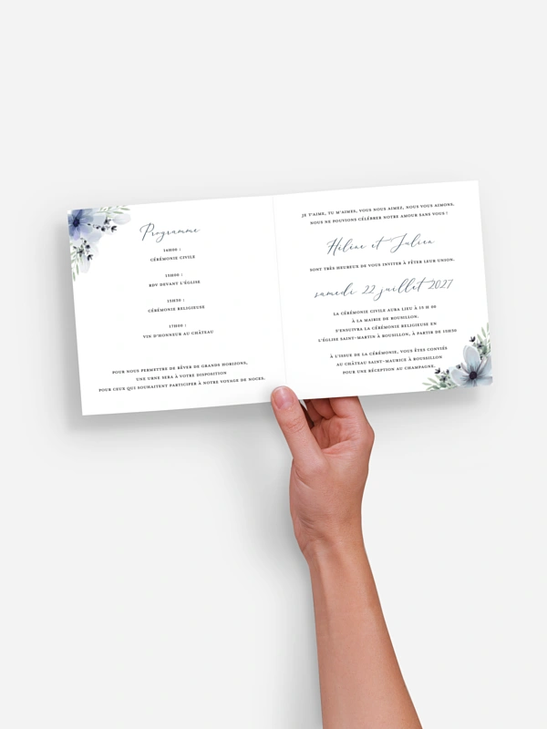 Faire-part de mariage Songes fleuris