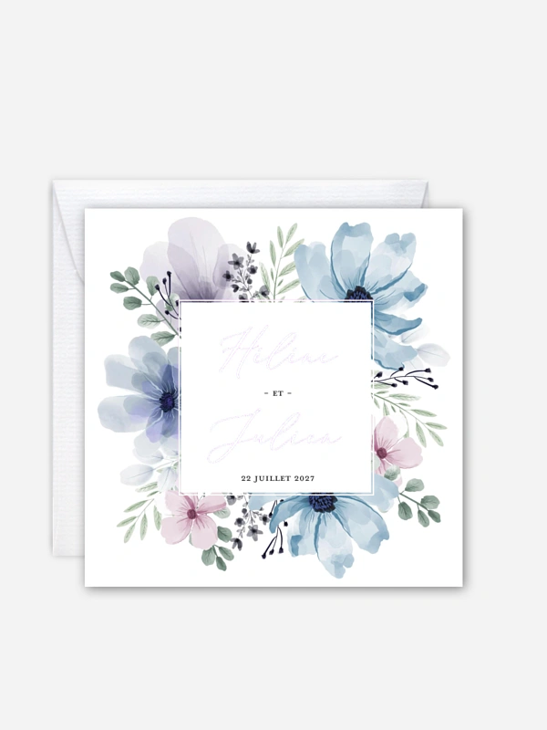Faire-part de mariage Songes fleuris