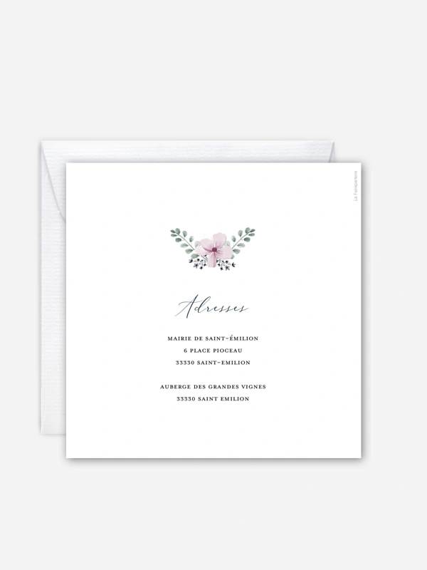 Faire-part de mariage Songes fleuris