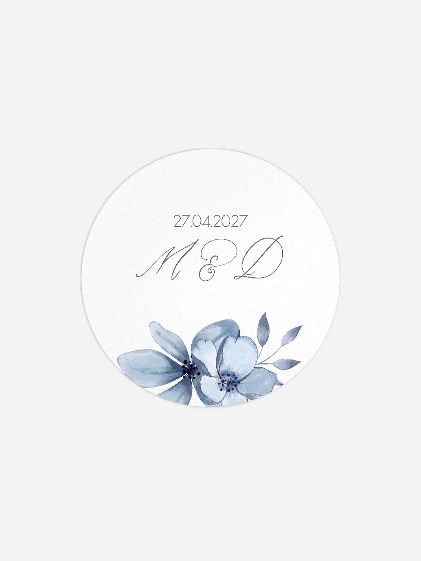 Étiquette cadeau mariage Fleurs délicates