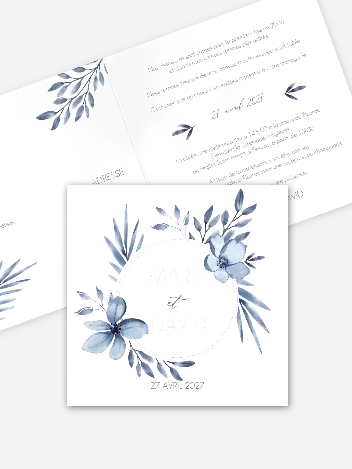 Faire-part de mariage Fleurs délicates