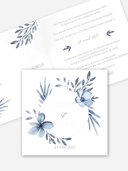 Faire-part de mariage Fleurs délicates