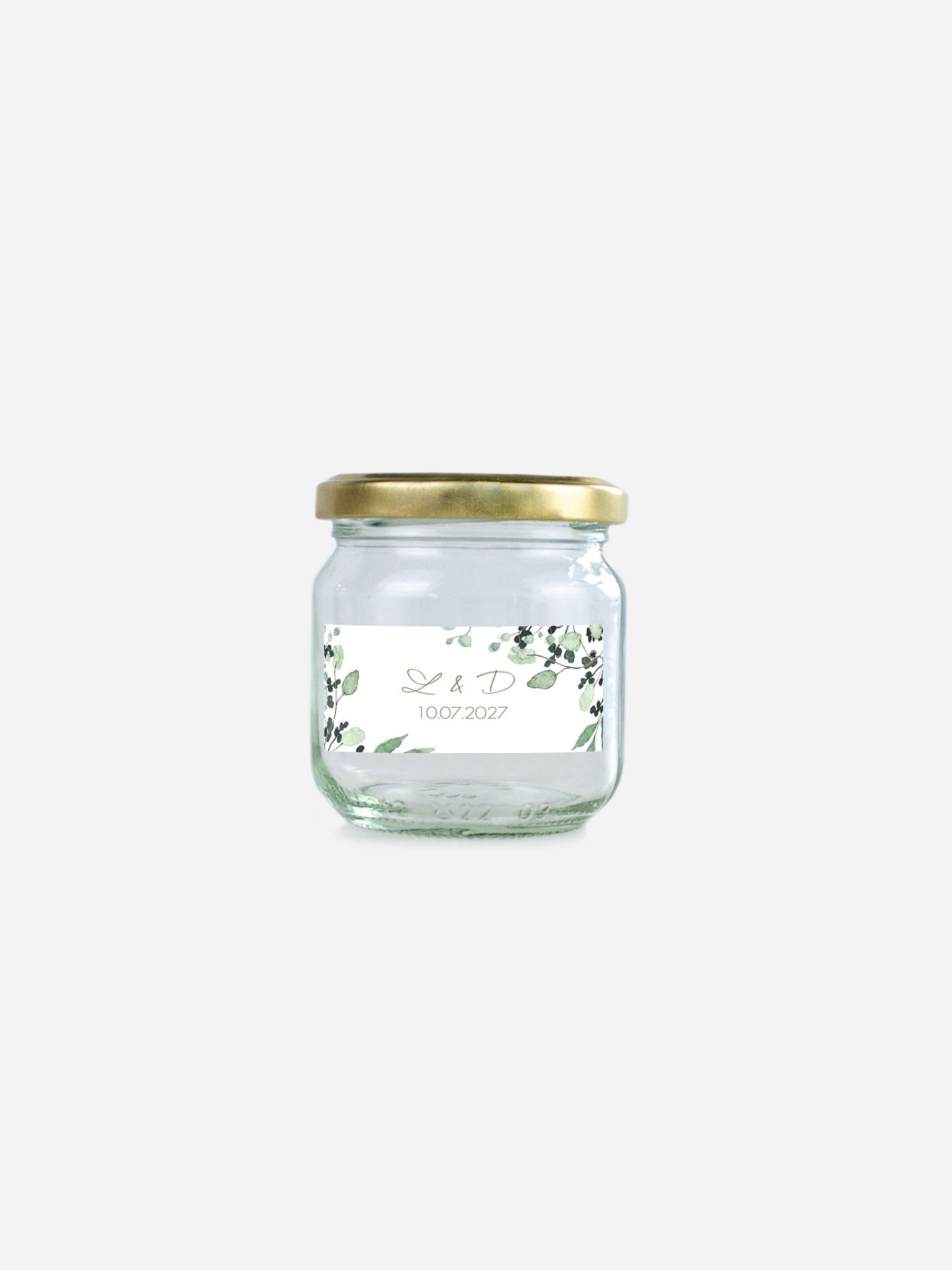Étiquette cadeau mariage All the greenery effet kraft