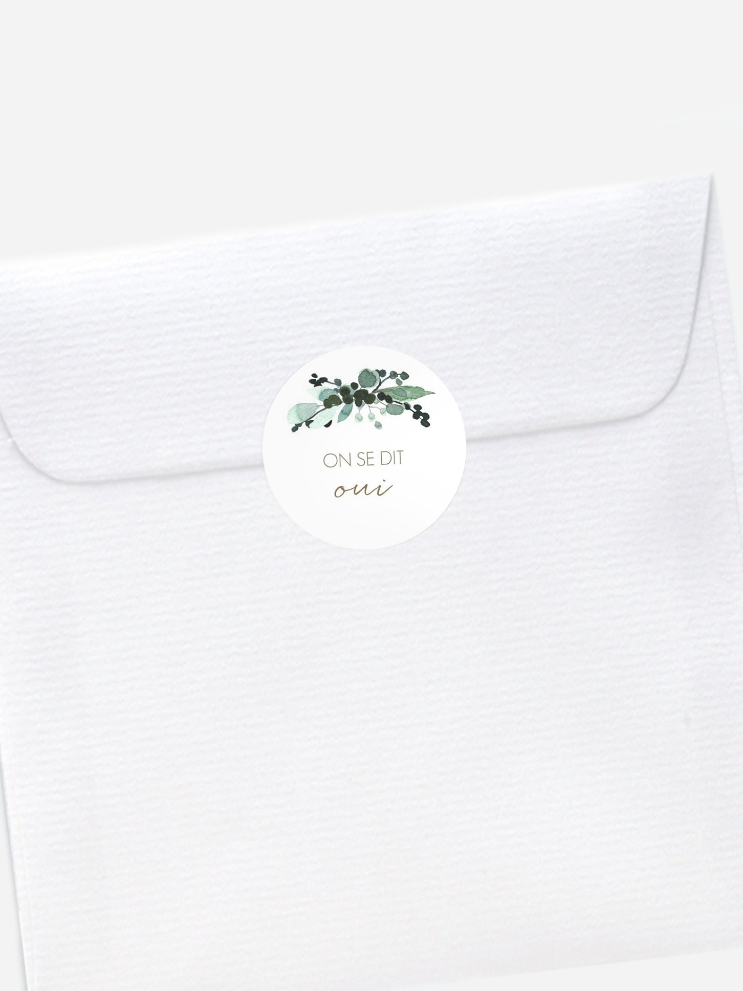 Stickers mariage All the greenery effet kraft