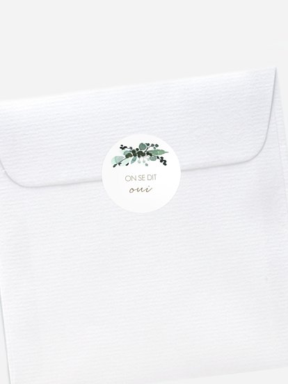 Stickers mariage All the greenery effet kraft