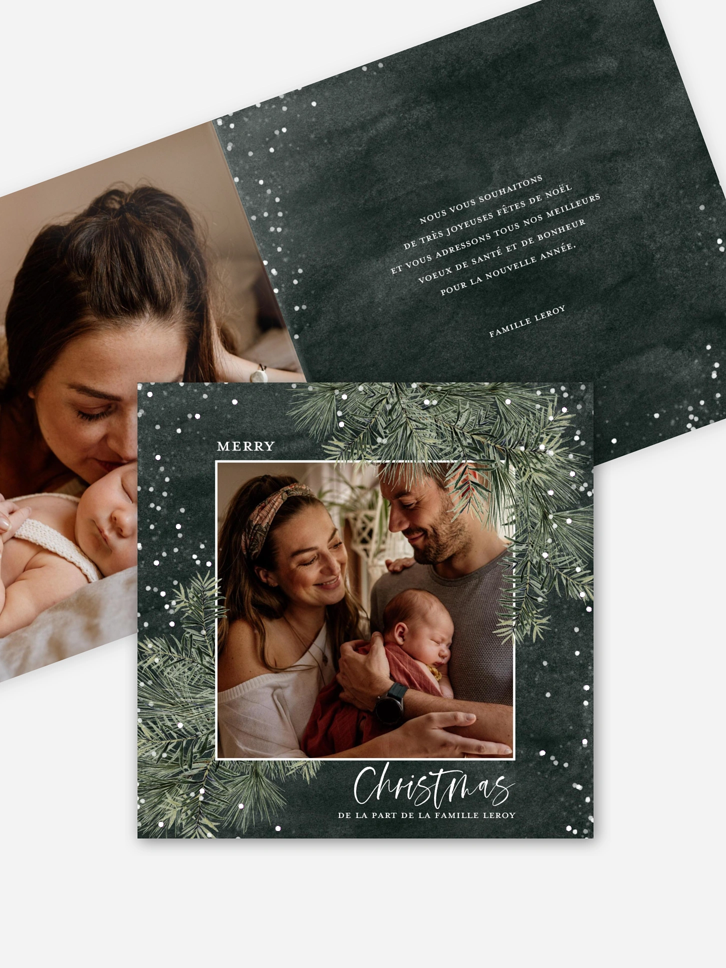 Carte de Noël Cadre hivernal