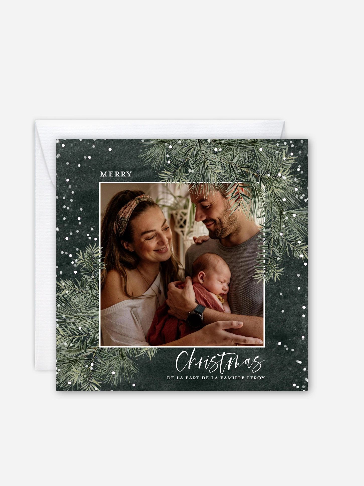 Carte de Noël Cadre hivernal
