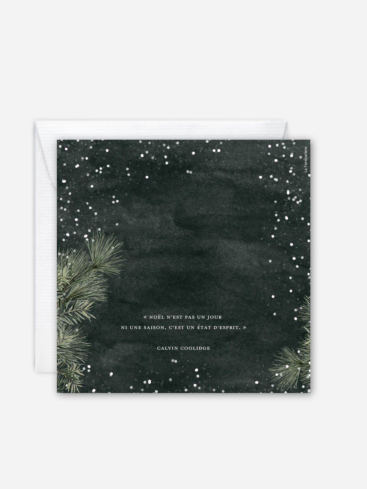 Carte de Noël Cadre hivernal
